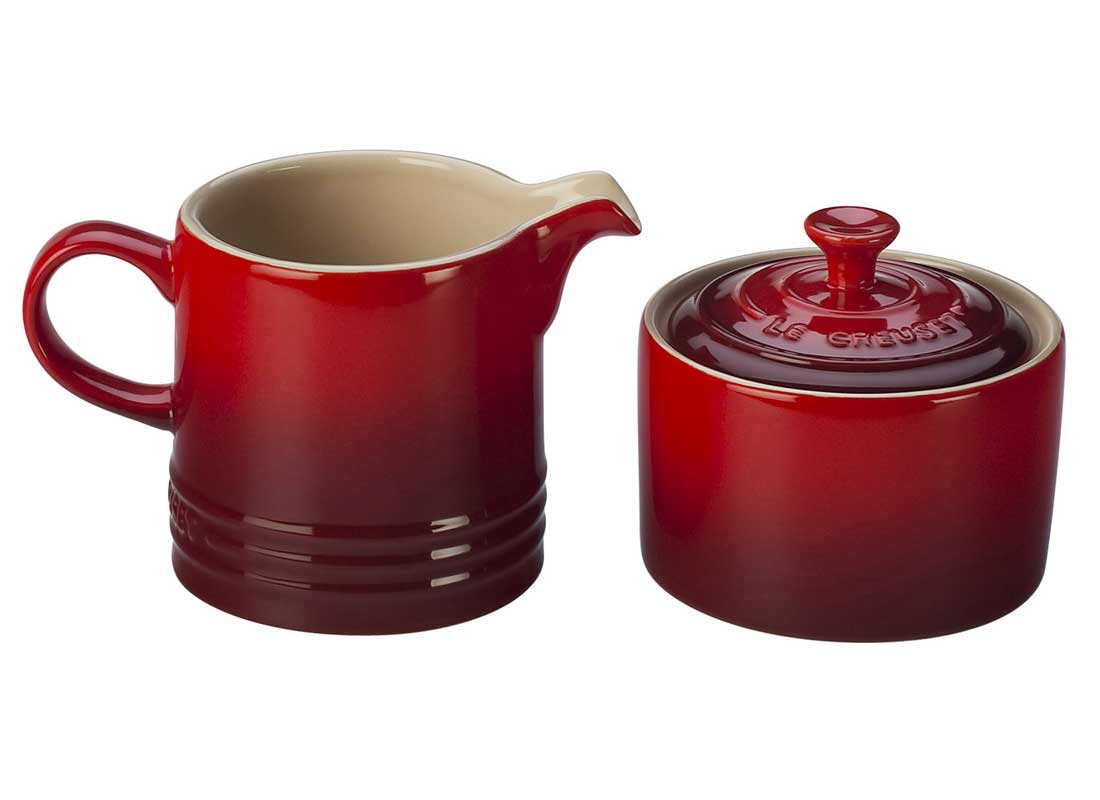 Le Creuset Stoneware Cream & Sugar Set - Cerise