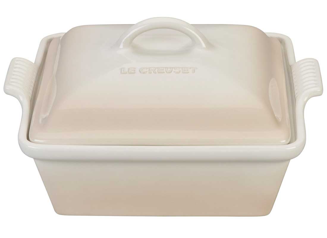 Le Creuset 2.5 Quart Heritage Covered Square Stoneware Casserole