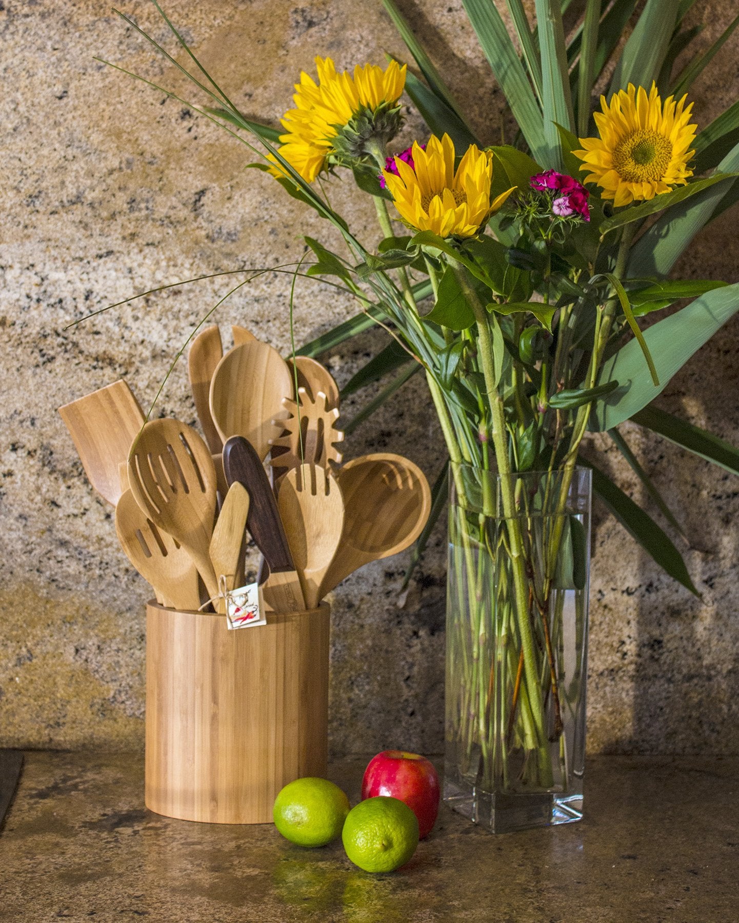 Totally Bamboo Oval Utensil Holder