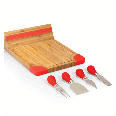 Picnic Time Artisan Cutting Board- Red