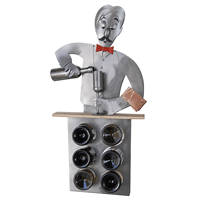 H&K Bartender 6 Bottle Wine Rack