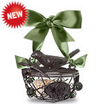 Bird's Nest Cork Cage Bottle Ornament