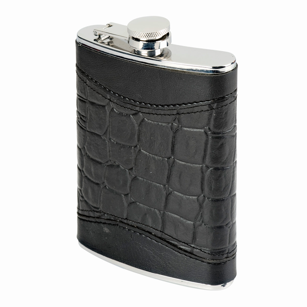 Oenophilia Black Alligator Flask - 8 oz