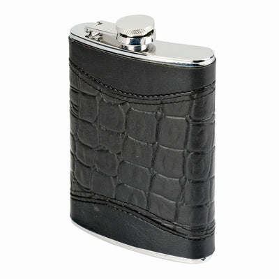 Oenophilia Black Alligator Flask - 8 oz