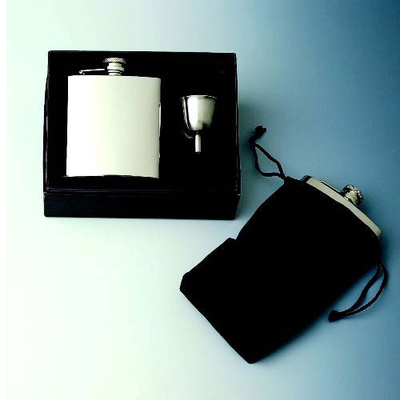 Captive-Top Pocket Flask Gift Set - 6 oz