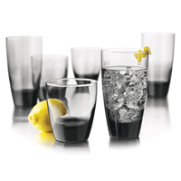 Libbey Classic 16-Piece Glassware Set, Smoke
