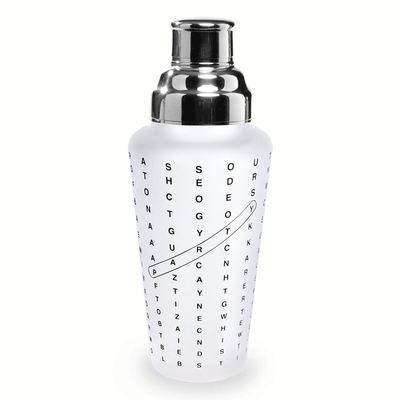 Crossword Cocktail Shaker