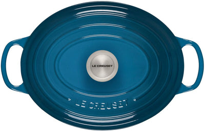 Le Creuset Signature 6.75 Quart Oval Enameled Cast Iron Dutch Oven - Deep Teal