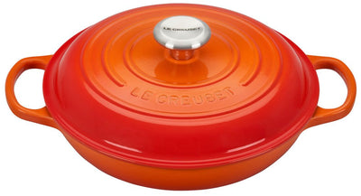 Le Creuset 5 Quart Signature Cast Iron Braiser - Flame