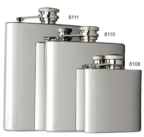 Captive-Top Pocket Flask - 8 oz