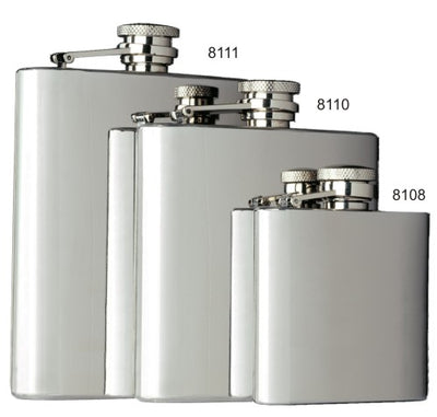 Captive-Top Pocket Flask - 8 oz