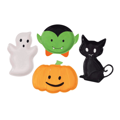 Boston Warehouse Happy Hauntings Shaped Plates (Set of 4)