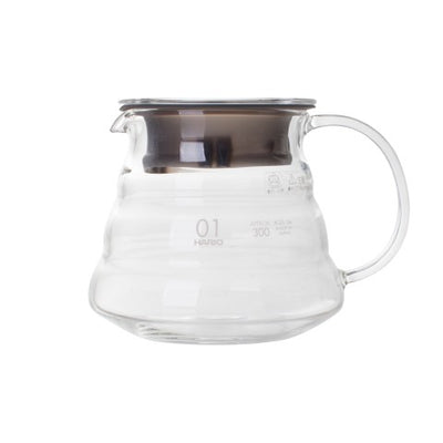 Hario V60 Clear Glass Range Coffee Server, 360 mL/0.38 QT