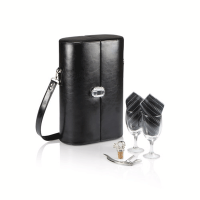 Picnic Time Harmony Single Bottle Wine Case- Black