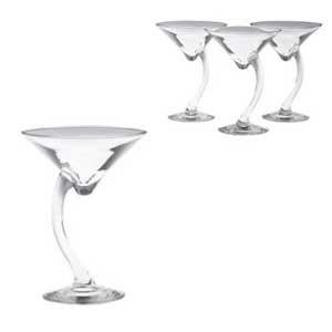 Libbey Swerve Martini Glassware 6.5oz (Set of 4)