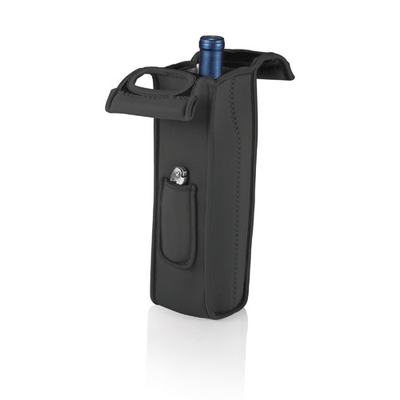 Picnic Time Mambo Single Bottle Wine Tote- Black