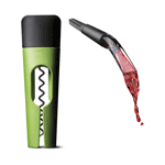 Menu Blade Corkscrew and Decanting Pourer Set (Lime)