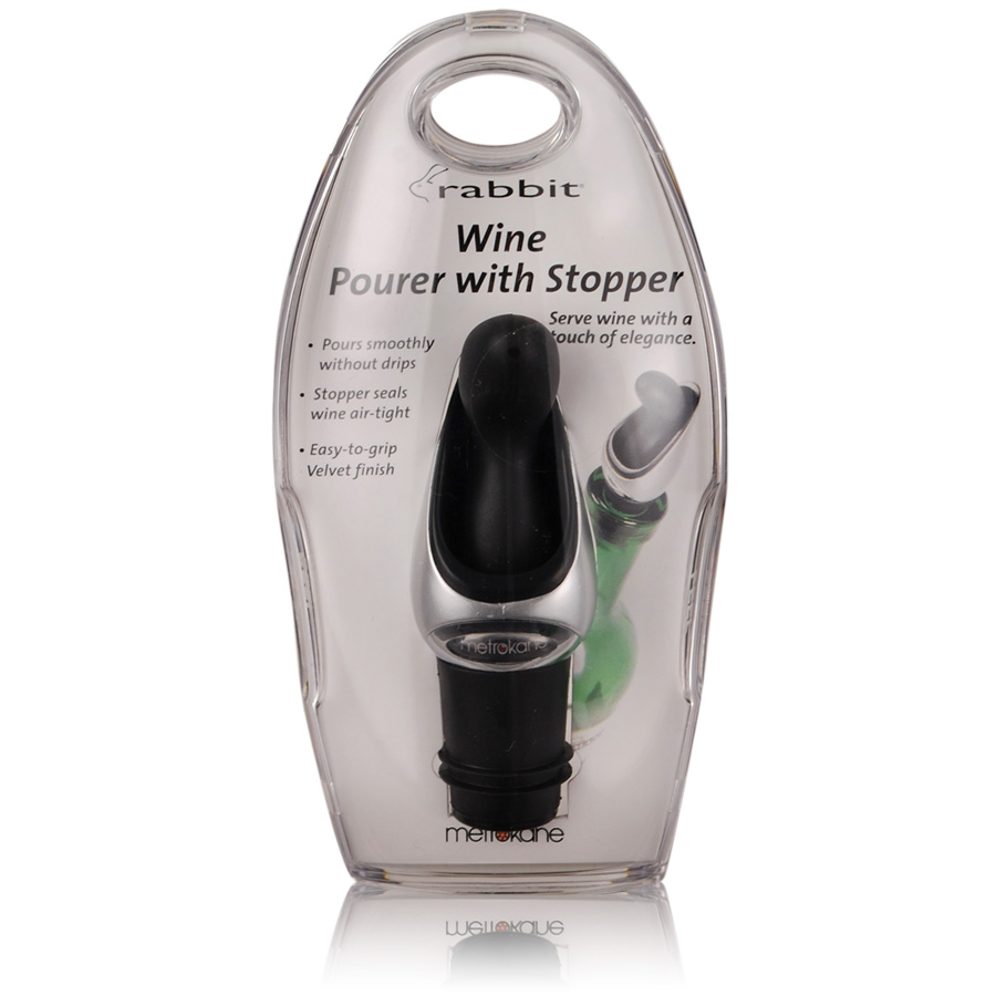 Metrokane Velvet Wine Pourer with Stopper