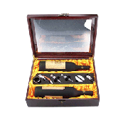 Pampered Grape Deluxe Double Bottle Wine Box Set - Gold Linen