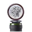 Pewter Grapes Medallion Wine Bottle Stoppers