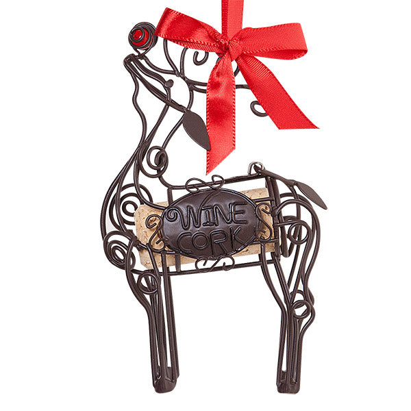 Reindeer Cork Cage Bottle Ornament