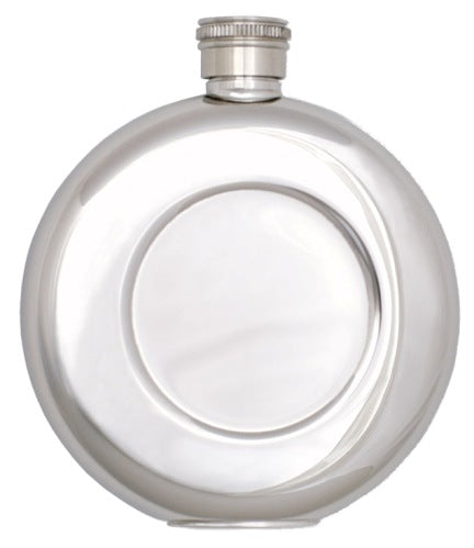 Round Pocket Stainless Steel Flask - 4.5 oz.