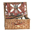 Sutherland Scottish Pasture Picnic Basket for 4