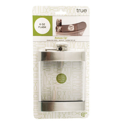 True Fabrications Clear Flask - 6 oz