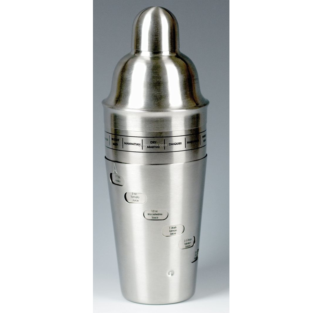 Twist and Shake Stainless Steel Recipe Shaker