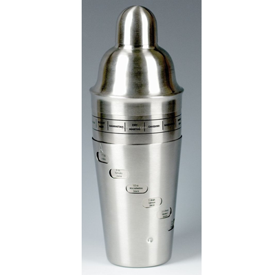 Twist and Shake Stainless Steel Recipe Shaker