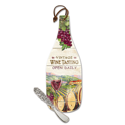 Wine Tasting Wine Bottle Cheese Server
