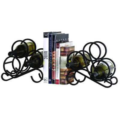 Scroll Wine Rack Bookends - Set of 2