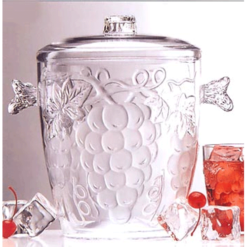 Embossed Grape Acrylic Ice Bucket