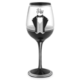 His Hand-Decorated Wine Glass