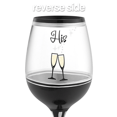 His Hand-Decorated Wine Glass