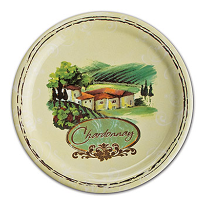 Rustic Vineyard Ceramic Plates (4 Designs)