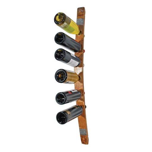 6-Bottle Single Stave Wall Rack