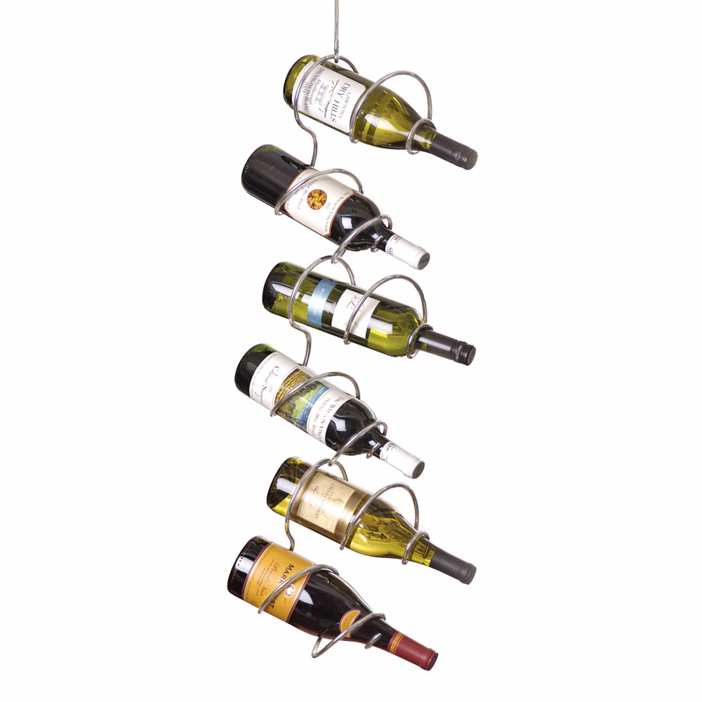 Climbing Tendril Chrome Wine Rack
