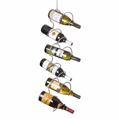 Climbing Tendril Chrome Wine Rack