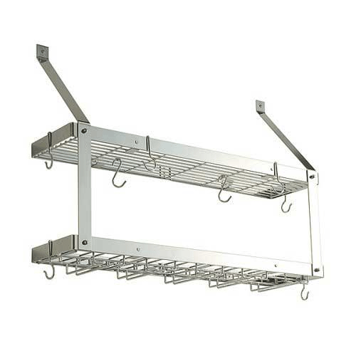 Rogar Chrome Steel Double Wine Rack