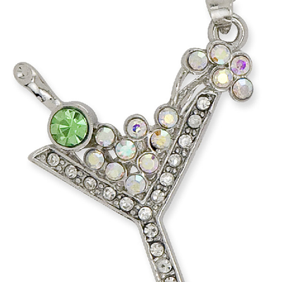 Manhattan Martini Rhinestone Necklace