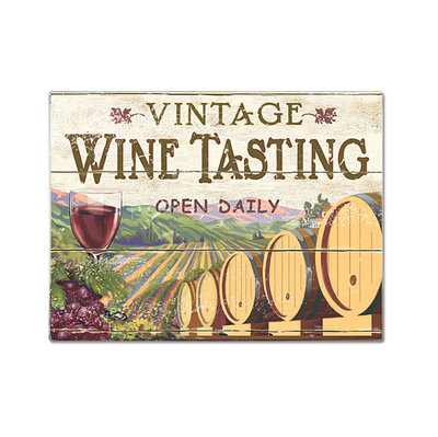 Vintage Wine Tasting Glass Cutting Board