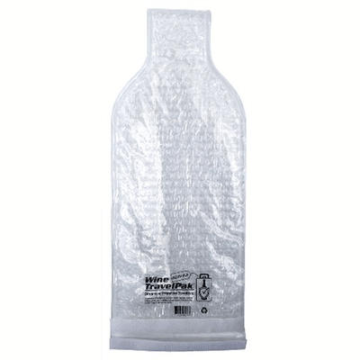 Wine TravelPak Reusable Bottle Protector, Clear