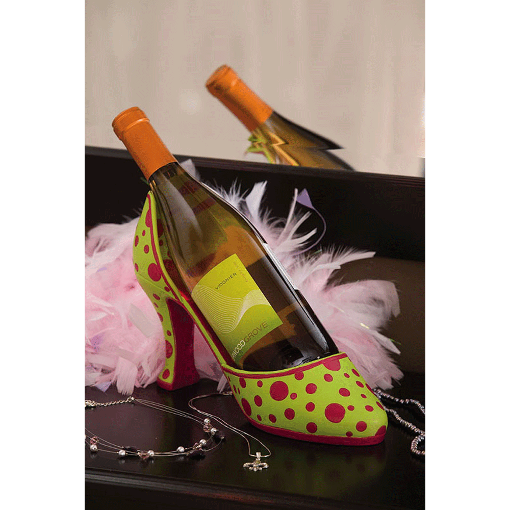Polka Dot High Heel Bottle Holder