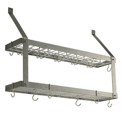 Rogar Hammered Steel Double Wine Rack