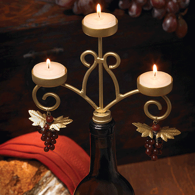 Vineyard Wine Bottle Candelabra
