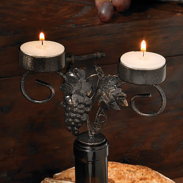 Grapevine Wine Bottle Candelabra