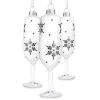 Snowflake Celebration Ornaments - White
