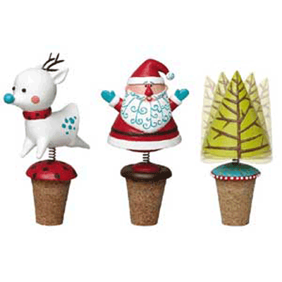 Ho Ho Ho Bottle Stopper Set