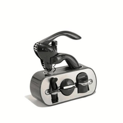 Metrokane Houdini 5-piece Wine Tool Stand - Black